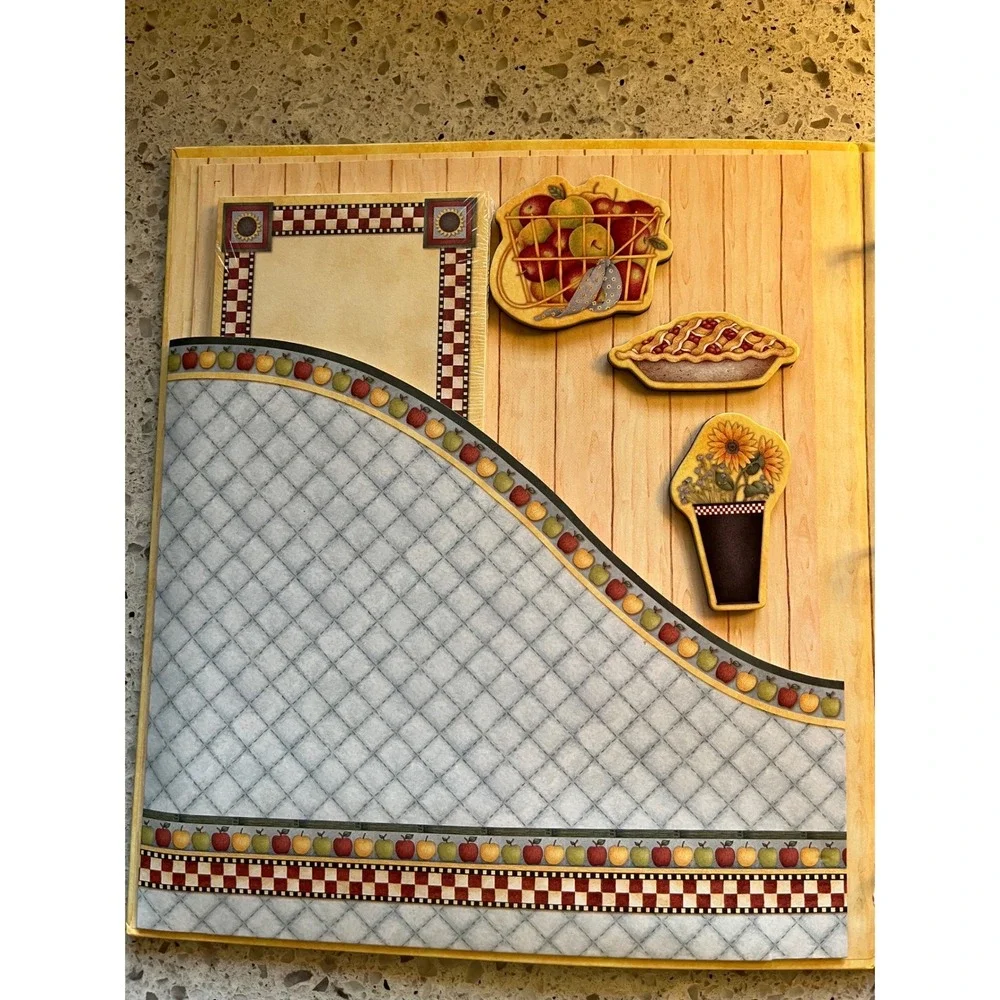 Debbie Mumm Home Cooking Recipe Keeper Binder Notepad Magnets Country Farmhouse